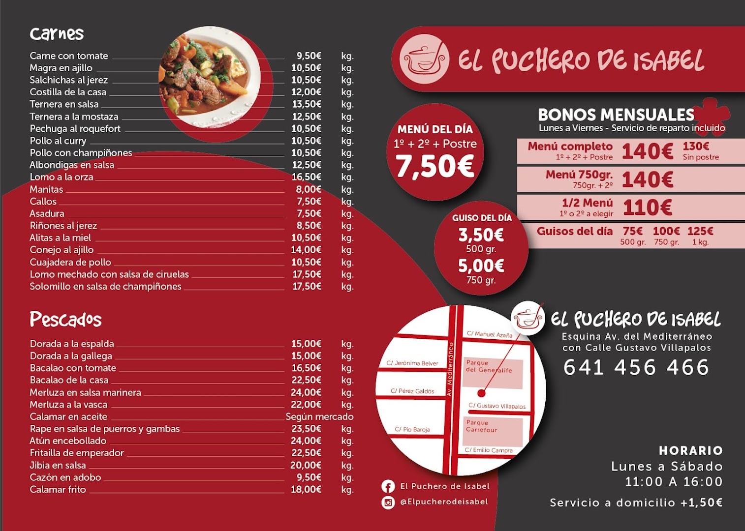 El puchero de Isabel - Almería - Comida a domicilio en Almería